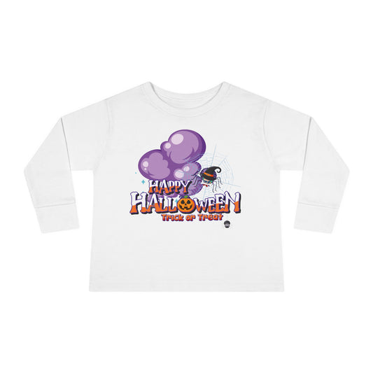 Toddler Long Sleeve Tee - Happy holloween - spider kiddo - [[{"value":"Wonderwear Kid"}]]