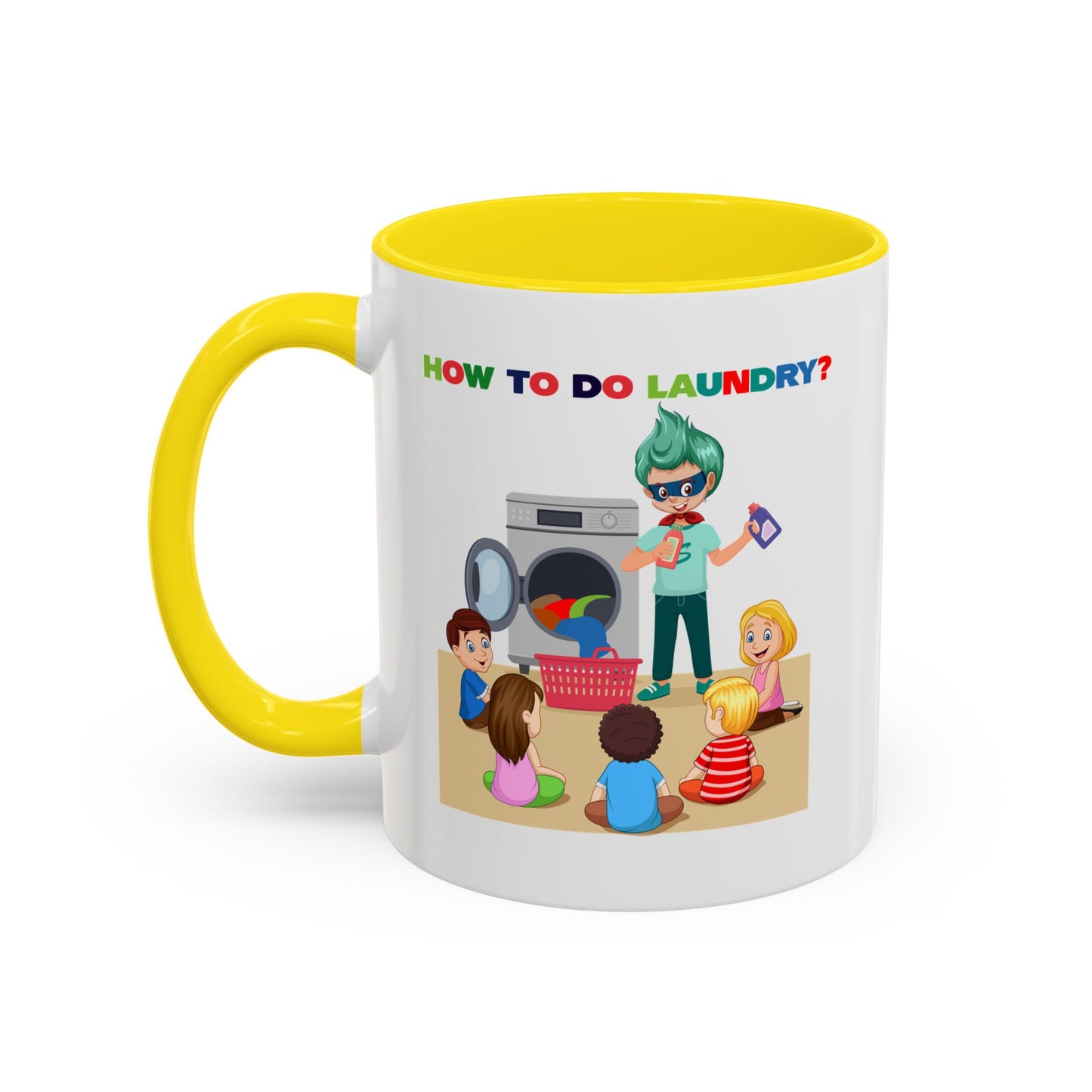 Accent Coffee Mug - super kiddo teaching laundry