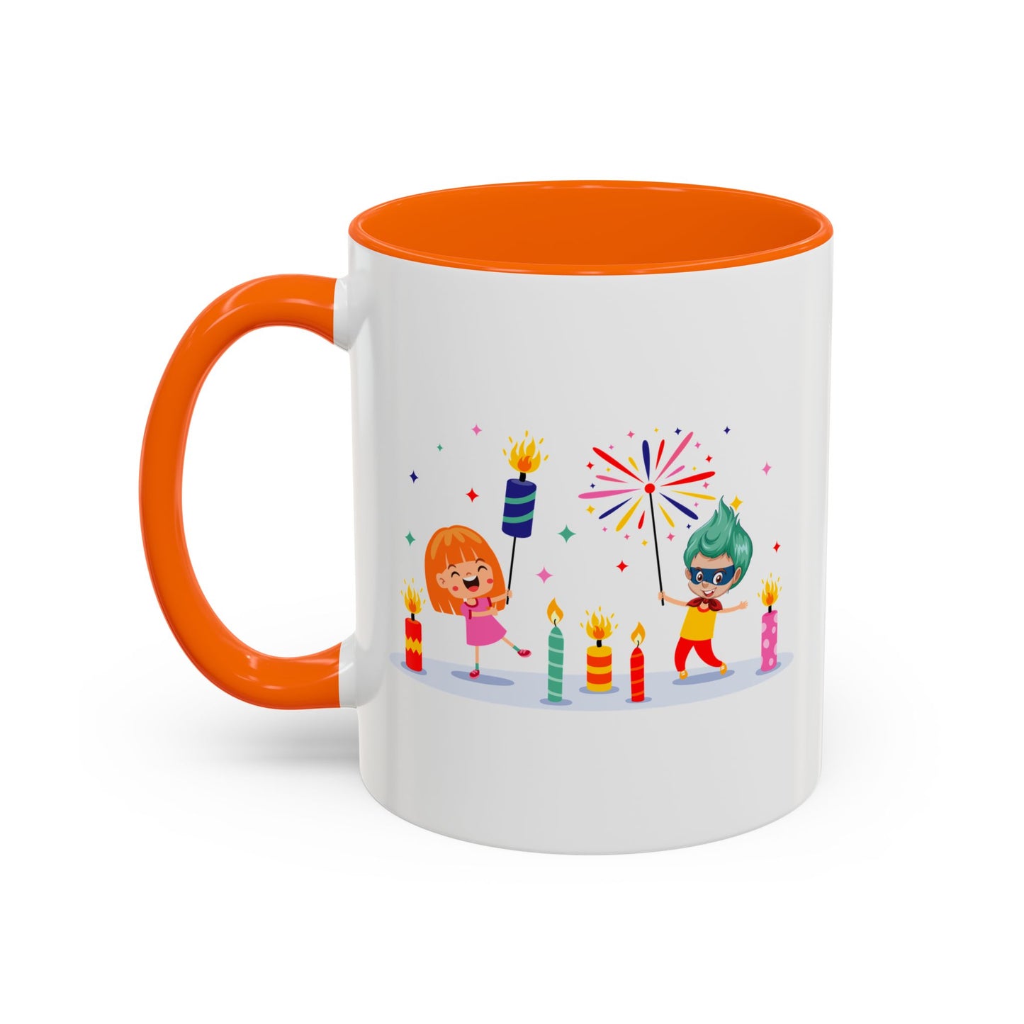Accent Coffee Mug - Super kiddo lighting fireworks