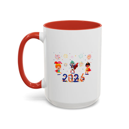 Accent Coffee Mug - Super kiddo and other hero - [[{"value":"Wonderwear Kid"}]]