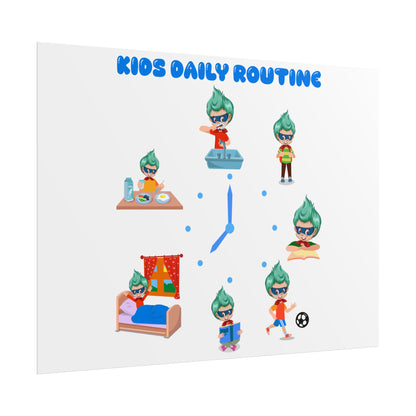 Rolled Posters - Super kiddo daily routine - [[{"value":"Wonderwear Kid"}]]