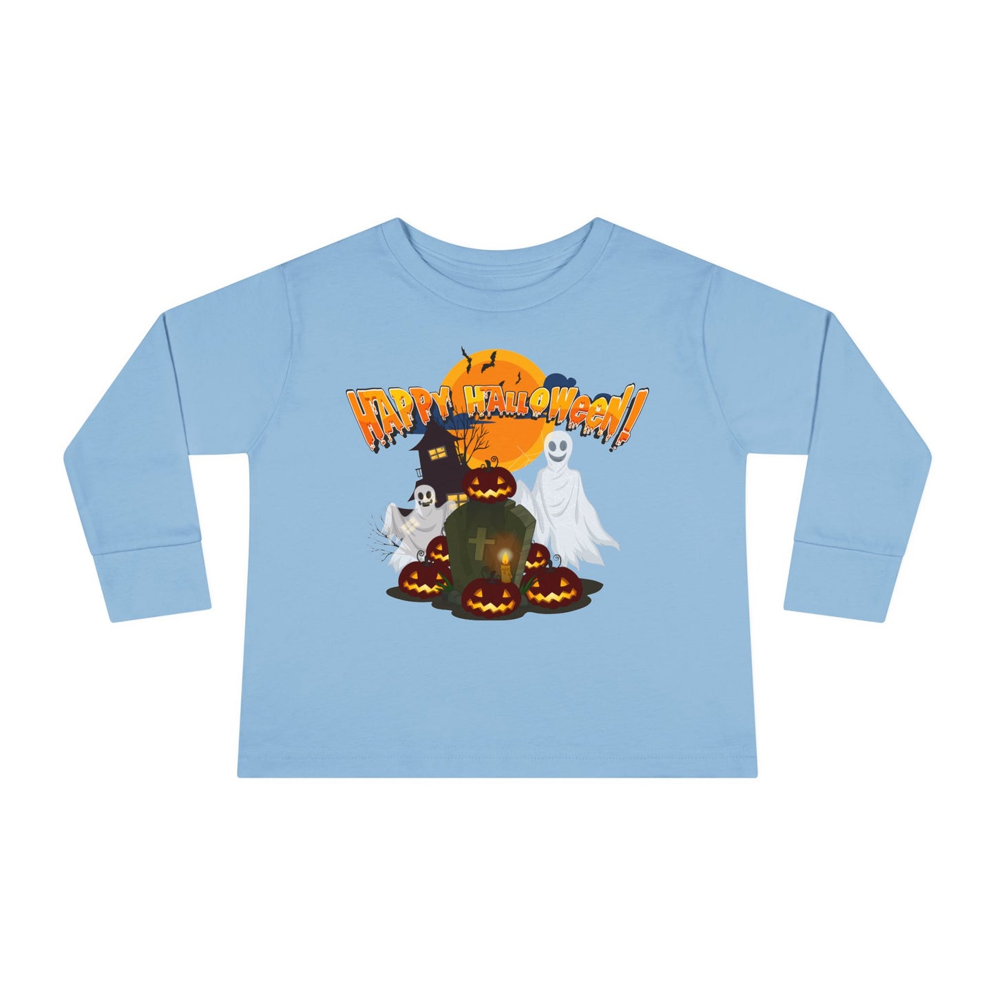 Toddler Long Sleeve Tee - Happy holloween - cemetery - [[{"value":"Wonderwear Kid"}]]