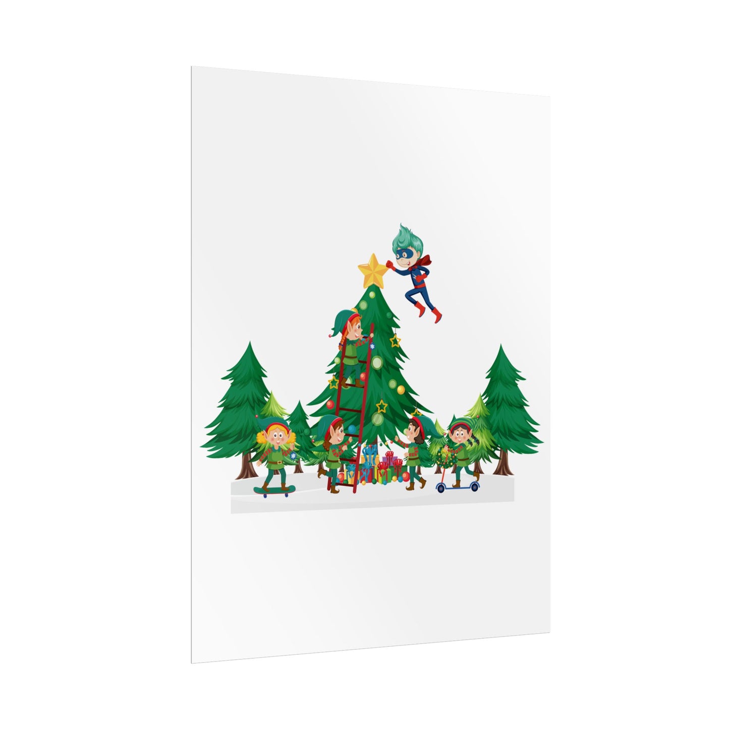 Rolled Posters - Super kiddo putting the stars - [[{"value":"Wonderwear Kid"}]]