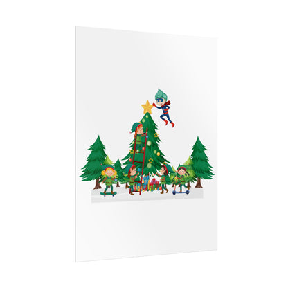 Rolled Posters - Super kiddo putting the stars - [[{"value":"Wonderwear Kid"}]]