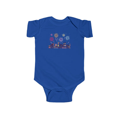 Infant Bodysuit - Super kiddo with fireworks - [[{"value":"Wonderwear Kid"}]]