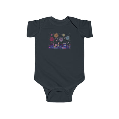 Infant Bodysuit - Super kiddo with fireworks - [[{"value":"Wonderwear Kid"}]]