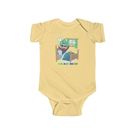 Infant Bodysuit - Super kiddo teaches us to wake up early - [[{"value":"Wonderwear Kid"}]]