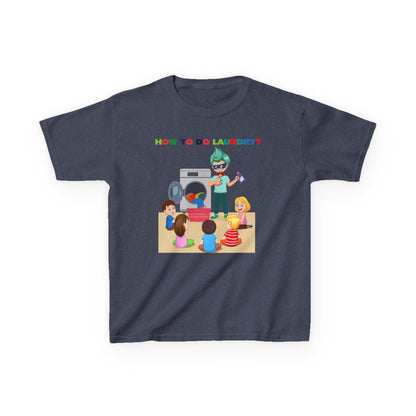 Kids Heavy Cotton™ Tee - super kiddo teaching laundry - [[{"value":"Wonderwear Kid"}]]