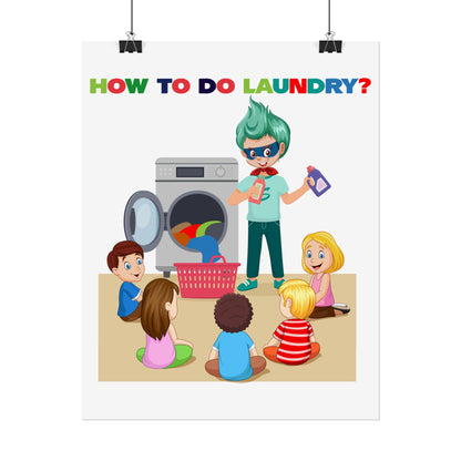 Rolled Posters - super kiddo teaching laundry - [[{"value":"Wonderwear Kid"}]]