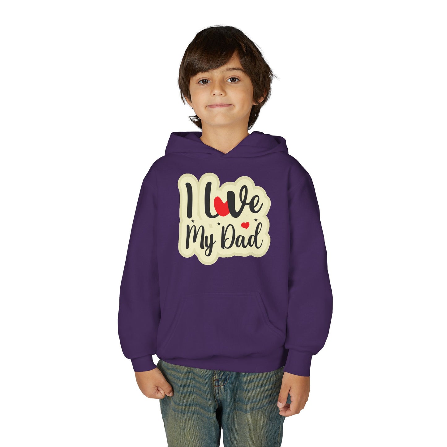 Youth Heavy Blend Hooded Sweatshirt - i love my dad