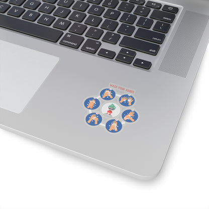 Kiss-Cut Stickers - Super kiddo teaching how to wash hands - [[{"value":"Wonderwear Kid"}]]