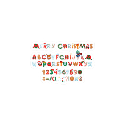 Christmas Kiss-Cut Vinyl Decals – Christmas alphabet - [[{"value":"Wonderwear Kid"}]]