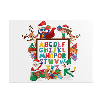 Rolled Posters - Christmas alphabet with super kiddo - [[{"value":"Wonderwear Kid"}]]