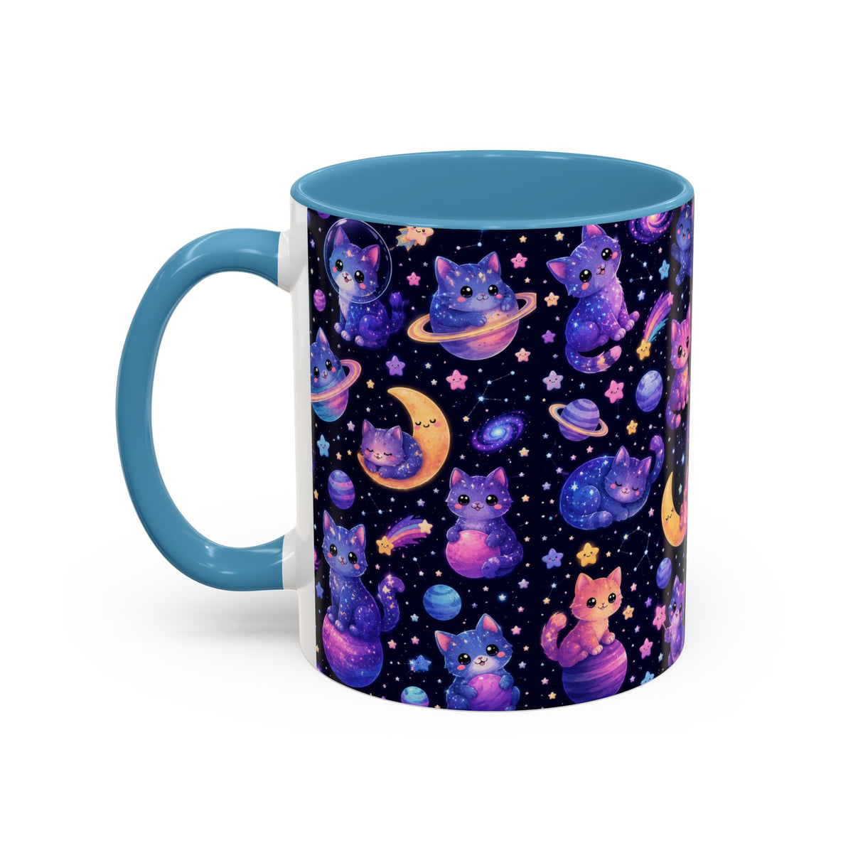 Accent Coffee Mug (11/15 oz) - Galaxy cats
