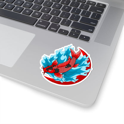 Kiss-Cut Vinyl Decals - Red koi Printify
