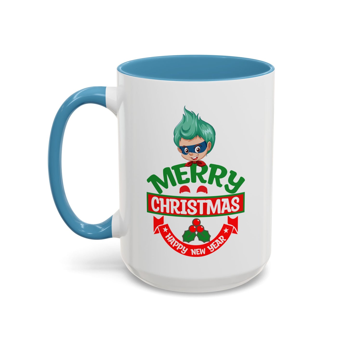Accent Coffee Mug - Merry chridtmas from super kiddo