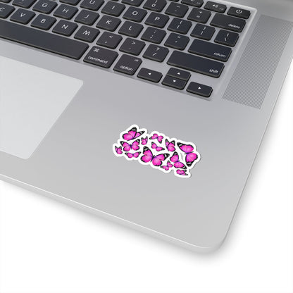 Kiss-Cut Vinyl Decals - Beautiful purple monarch butterfly Printify