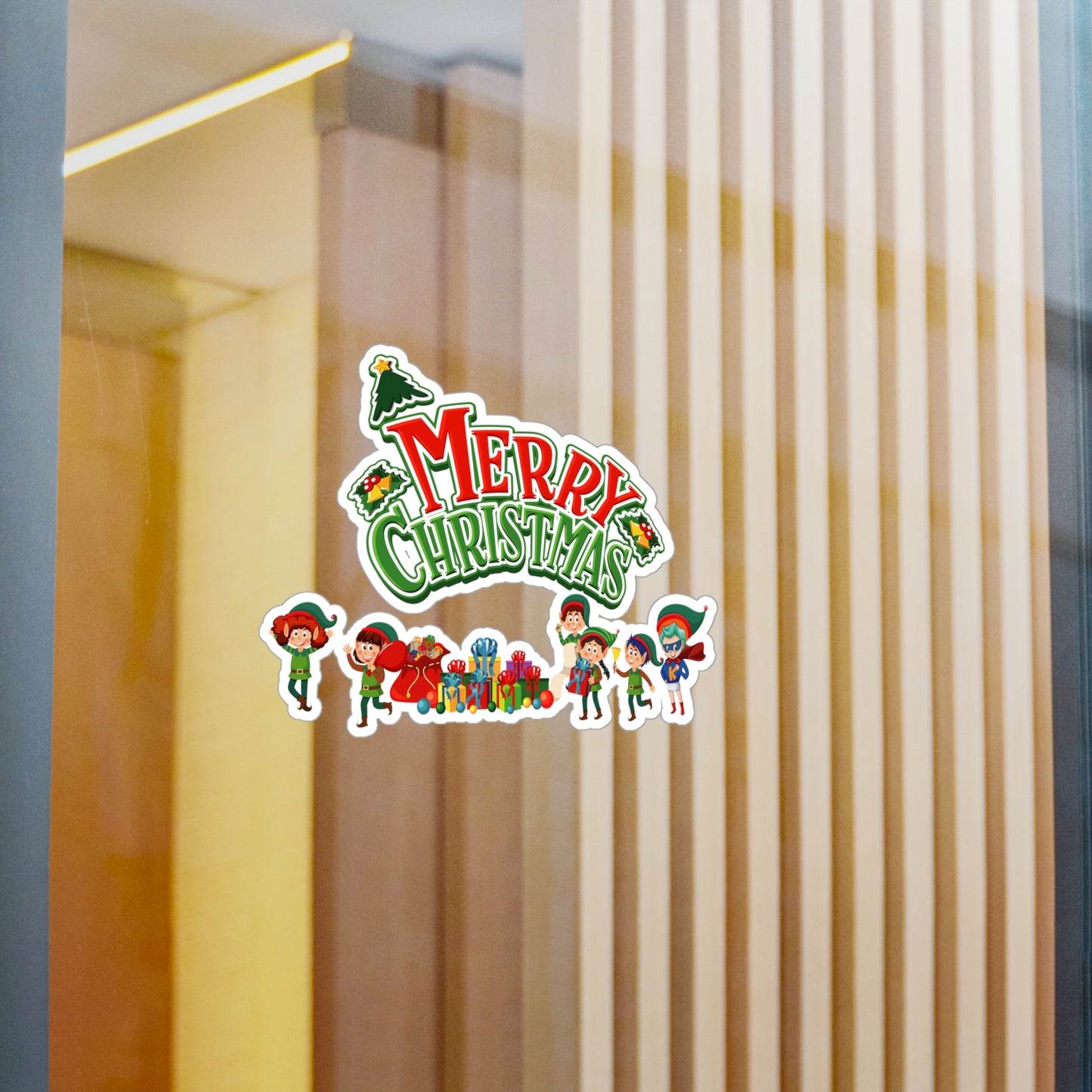 Christmas Kiss-Cut Vinyl Decals – Merry christmas from super friends - [[{"value":"Wonderwear Kid"}]]