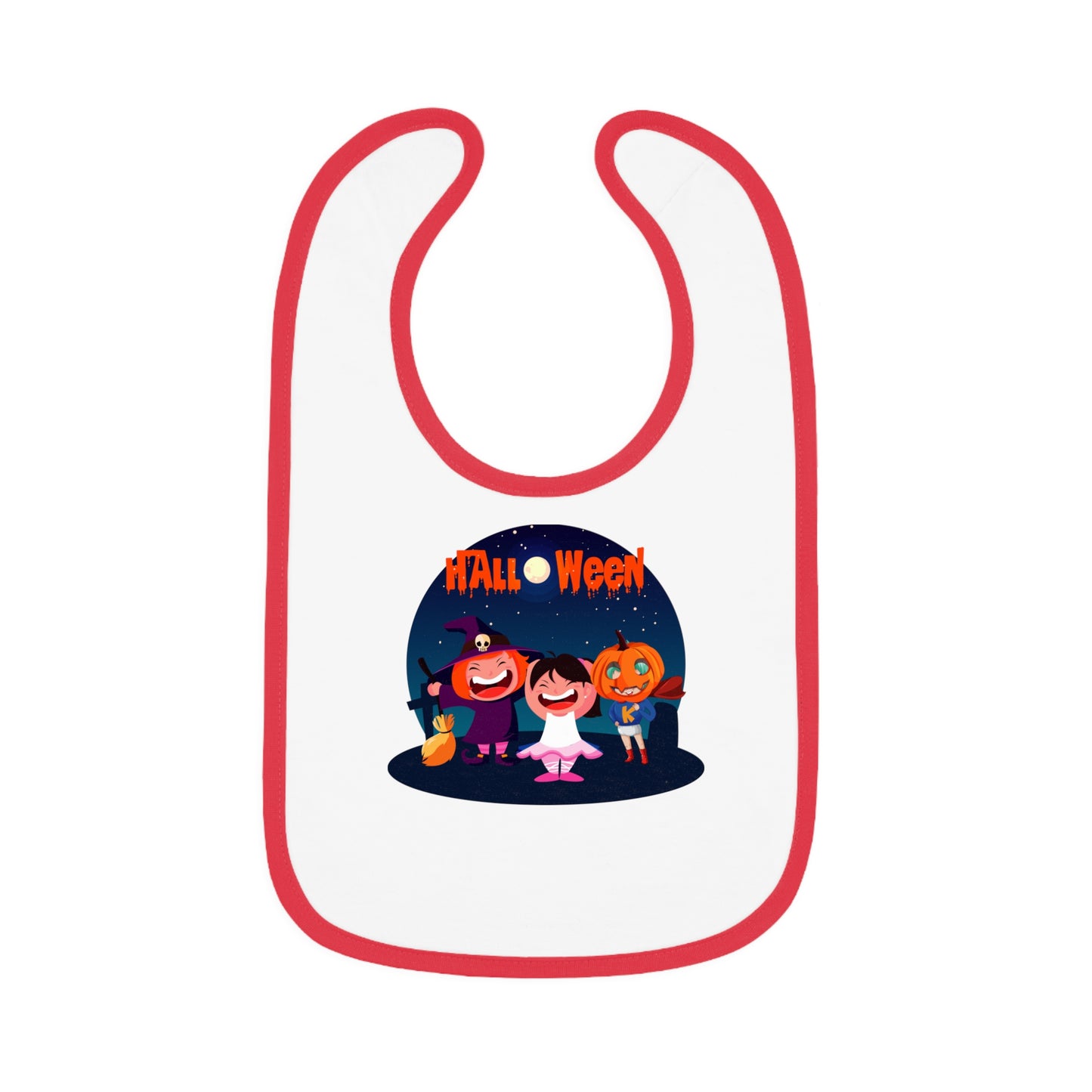 Baby Bib - Super kiddo wearing pumpkin