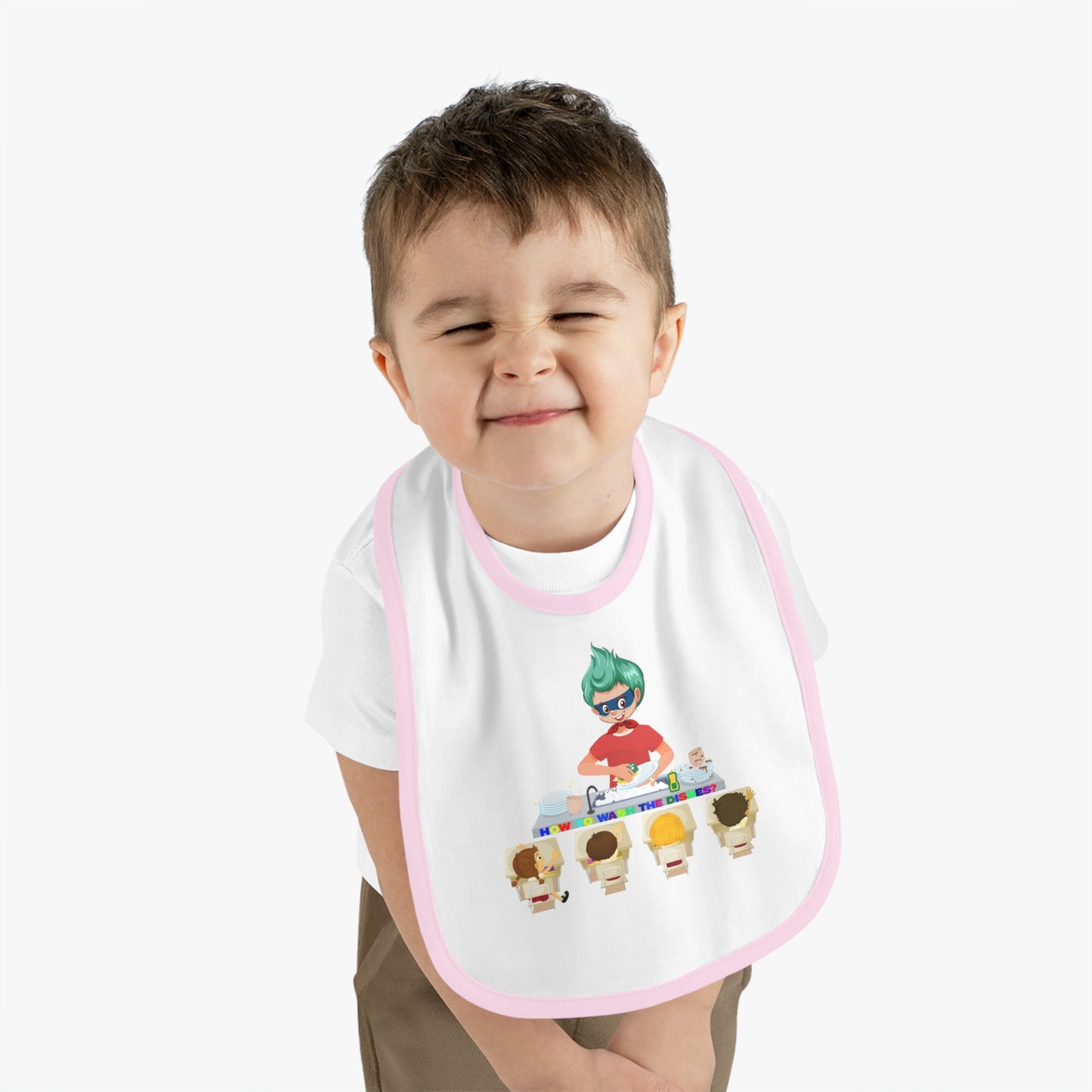 Baby Bib - Little kiddo teaching to wash dishes