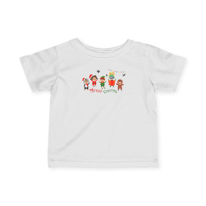 Infant Fine Jersey Tee - Merry christmas by super kiddo and friends - [[{"value":"Wonderwear Kid"}]]