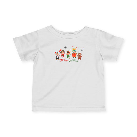 Infant Fine Jersey Tee - Merry christmas by super kiddo and friends - [[{"value":"Wonderwear Kid"}]]