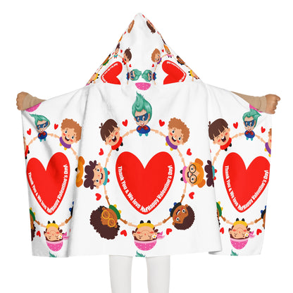 Kids' cute hooded towel- Cute heart designs for valentines - [[{"value":"Wonderwear Kid"}]]