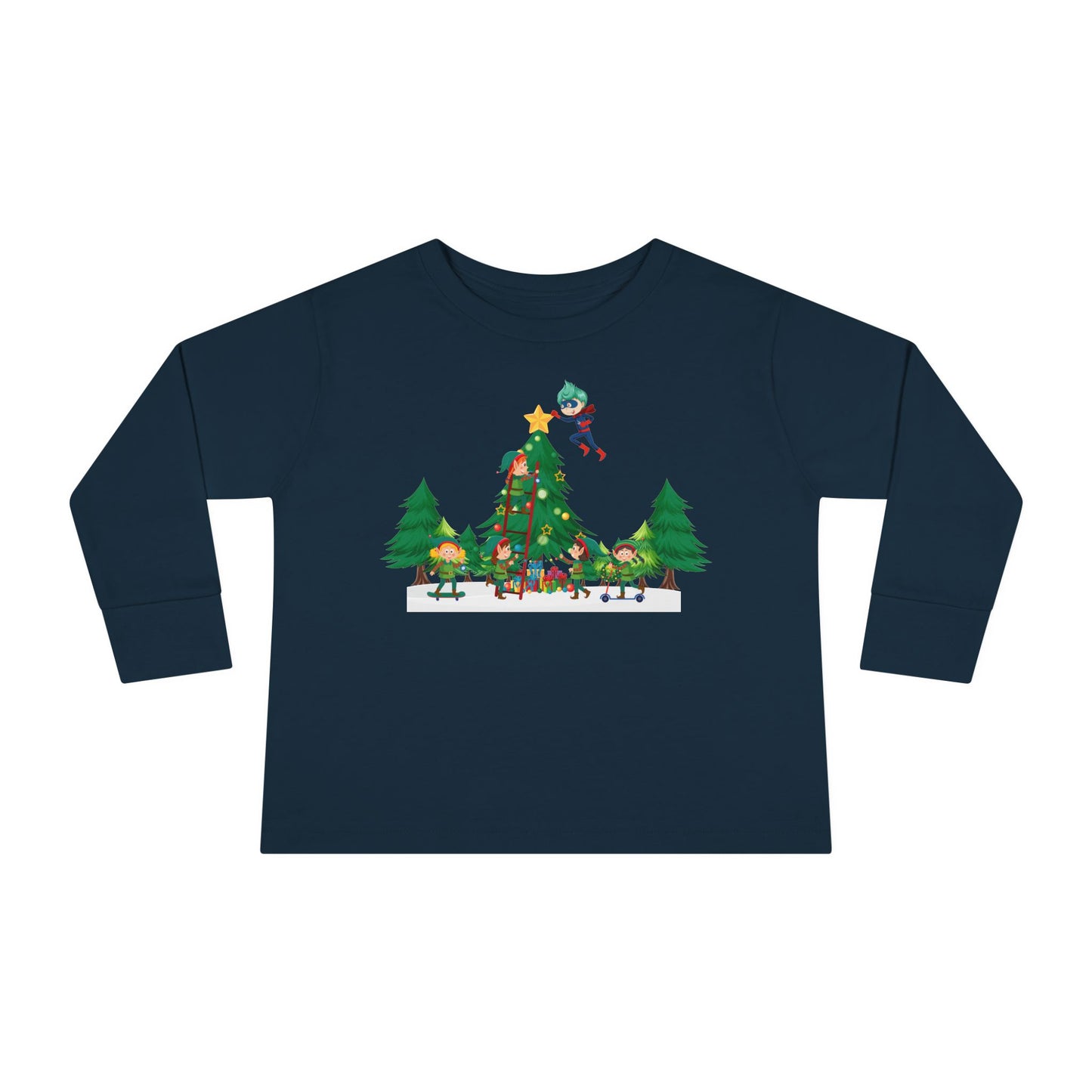 Toddler Long Sleeve Tee - Super kiddo putting the stars - [[{"value":"Wonderwear Kid"}]]