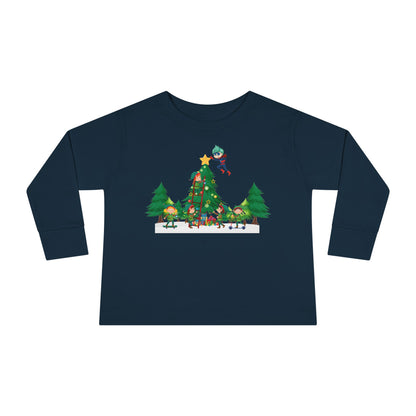 Toddler Long Sleeve Tee - Super kiddo putting the stars - [[{"value":"Wonderwear Kid"}]]