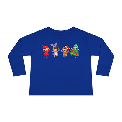 Toddler Long Sleeve Tee - Super kiddo in christmas tree attire - [[{"value":"Wonderwear Kid"}]]