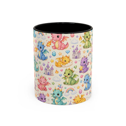 Accent Coffee Mug  (11/15 oz) - Baby Dragon Fantasy