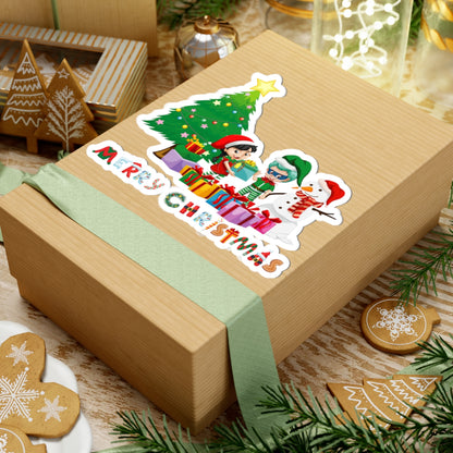 Kiss-Cut Stickers - Super kiddo preparing gifts - [[{"value":"Wonderwear Kid"}]]