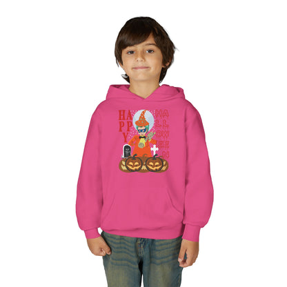 Youth Heavy Blend Hooded Sweatshirt - Holloween design by super kiddo Printify