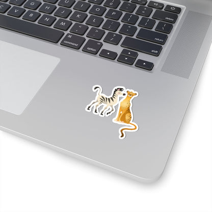Kiss-Cut Stickers - The Zebra and Tiger Printify