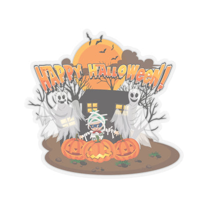 Kiss-Cut Stickers - Super kiddo with ghost - [[{"value":"Wonderwear Kid"}]]