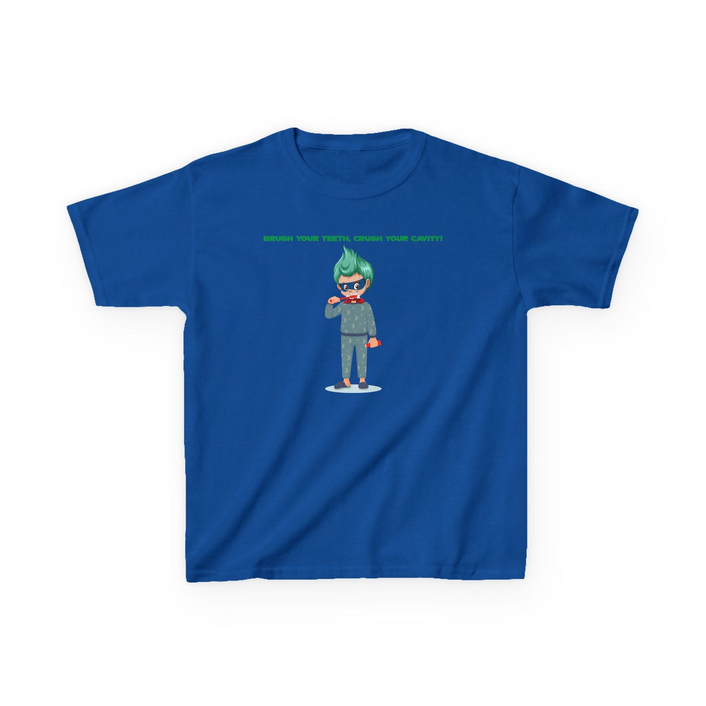 Kids Heavy Cotton™ Tee - Super kiddo brushing teeth - [[{"value":"Wonderwear Kid"}]]