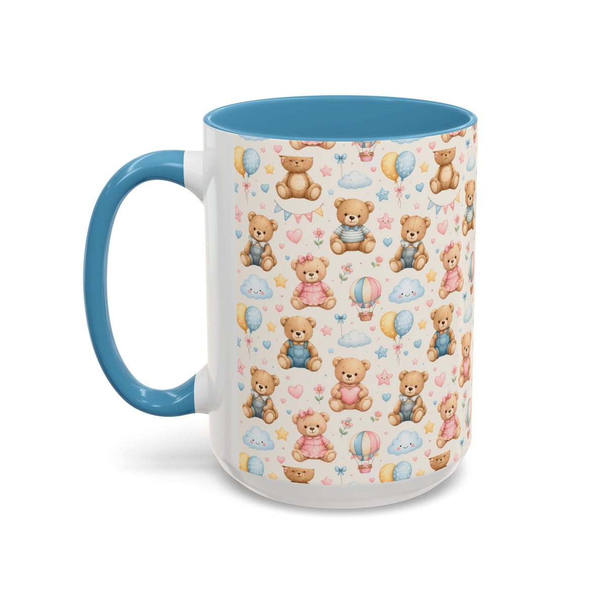 Accent Coffee Mug  (11/15 oz) - Pastel Teddy Bear Nursery