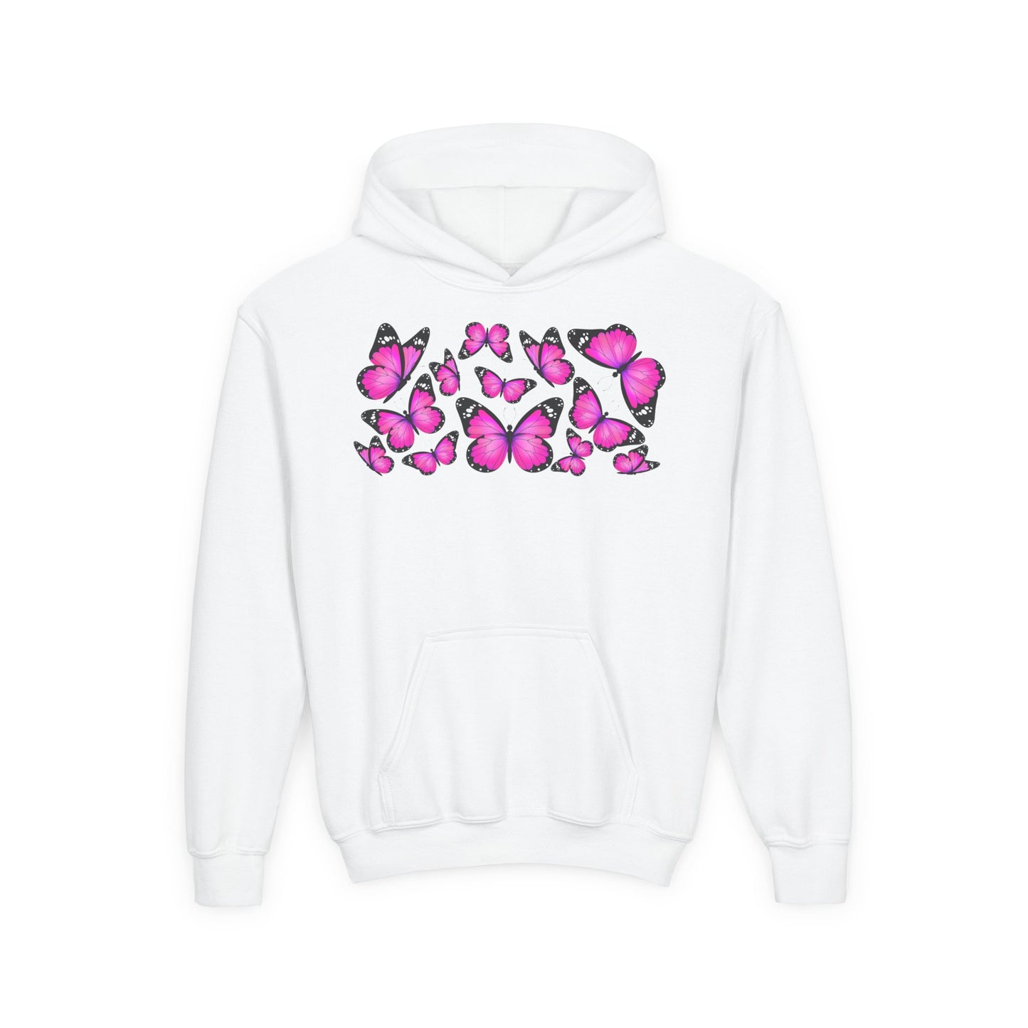 Youth Heavy Blend Hooded Sweatshirt -  Beautiful purple monarch