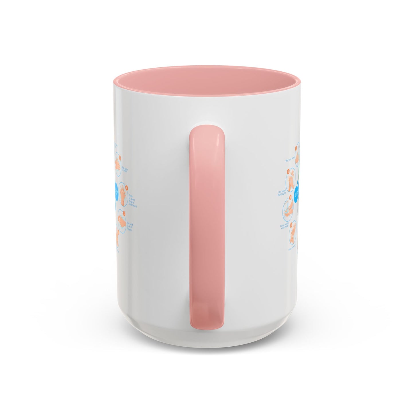 Accent Coffee Mug - Super kiddo hand washing steps