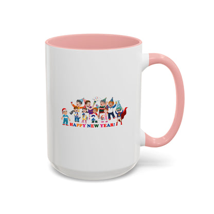 Accent Coffee Mug - Happy new year from super kiddo - [[{"value":"Wonderwear Kid"}]]