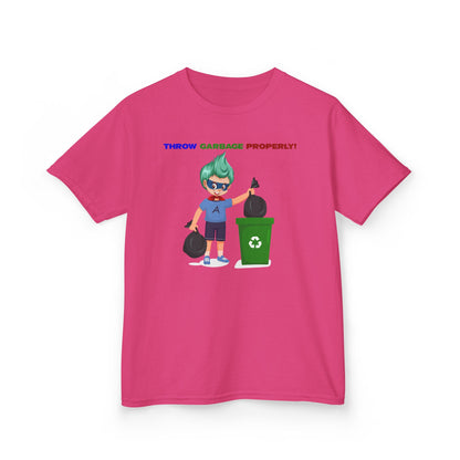Kids Heavy Cotton™ Tee - Super kiddo taking trash out - [[{"value":"Wonderwear Kid"}]]