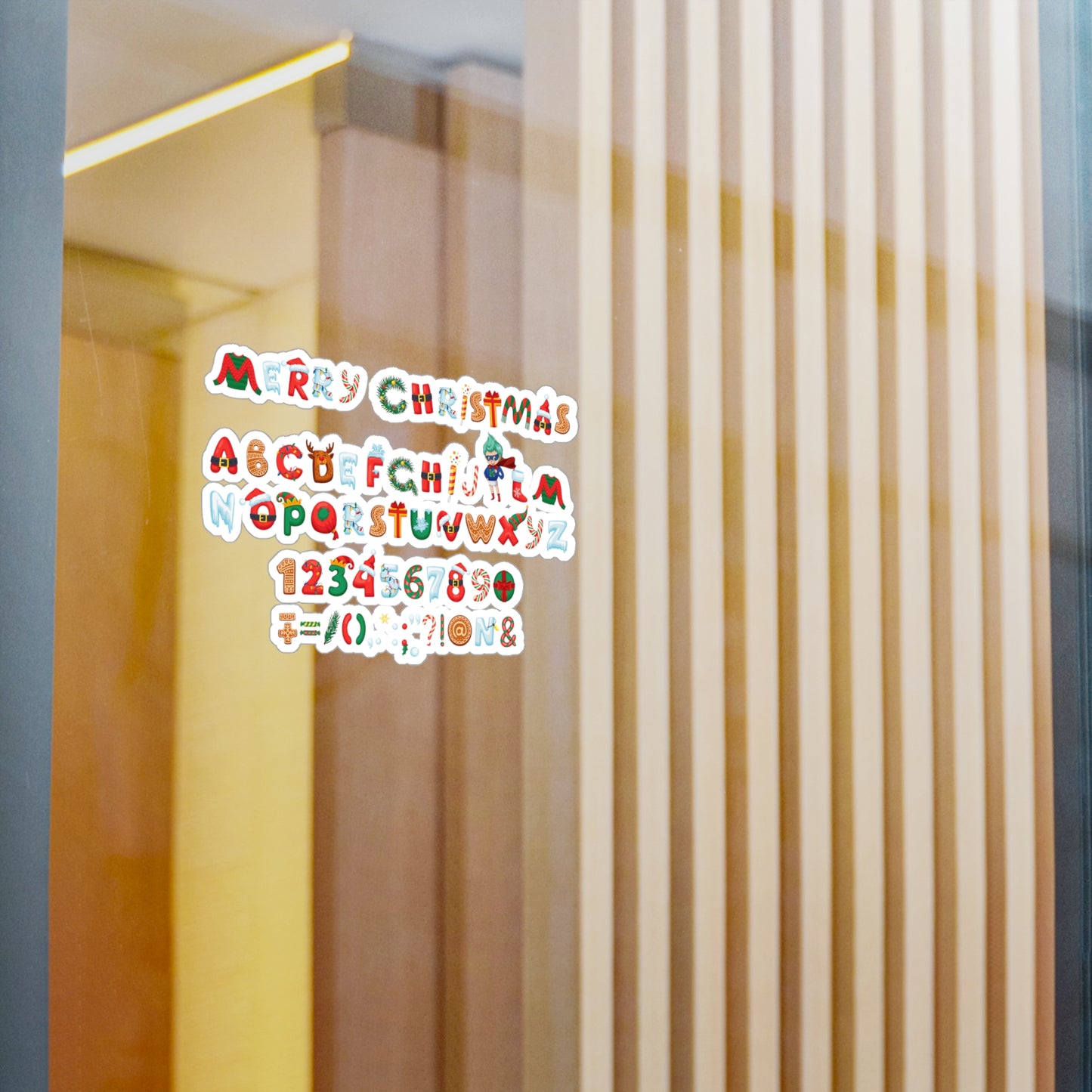 Christmas Kiss-Cut Vinyl Decals – Christmas alphabet