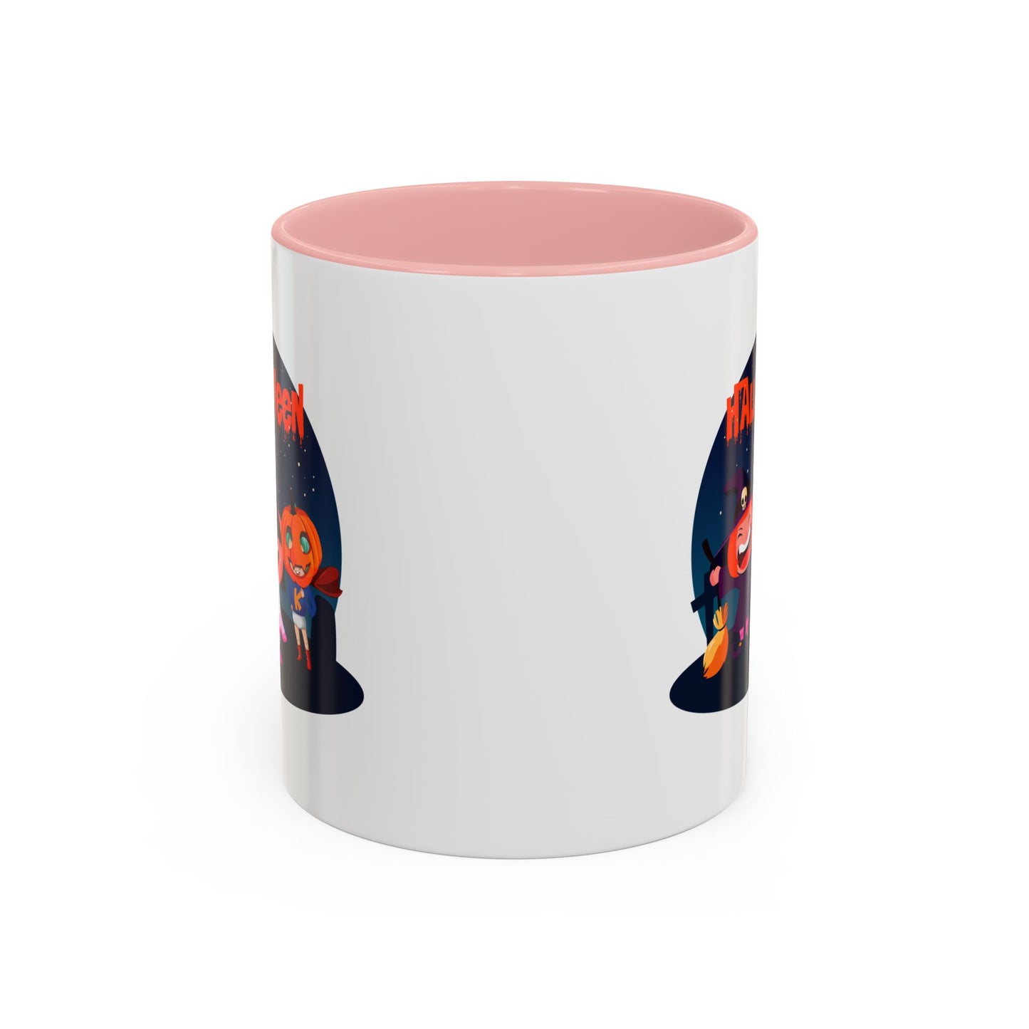 Accent Coffee Mug - Super kiddo wearing pumpkin