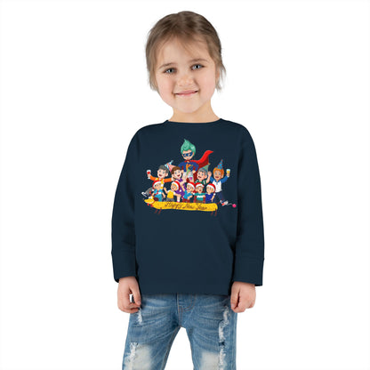 Toddler Long Sleeve Tee - Happy new year with friends - [[{"value":"Wonderwear Kid"}]]