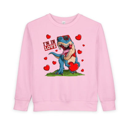 Toddler Sweatshirt -Dinosaur and heart design for valentines - [[{"value":"Wonderwear Kid"}]]