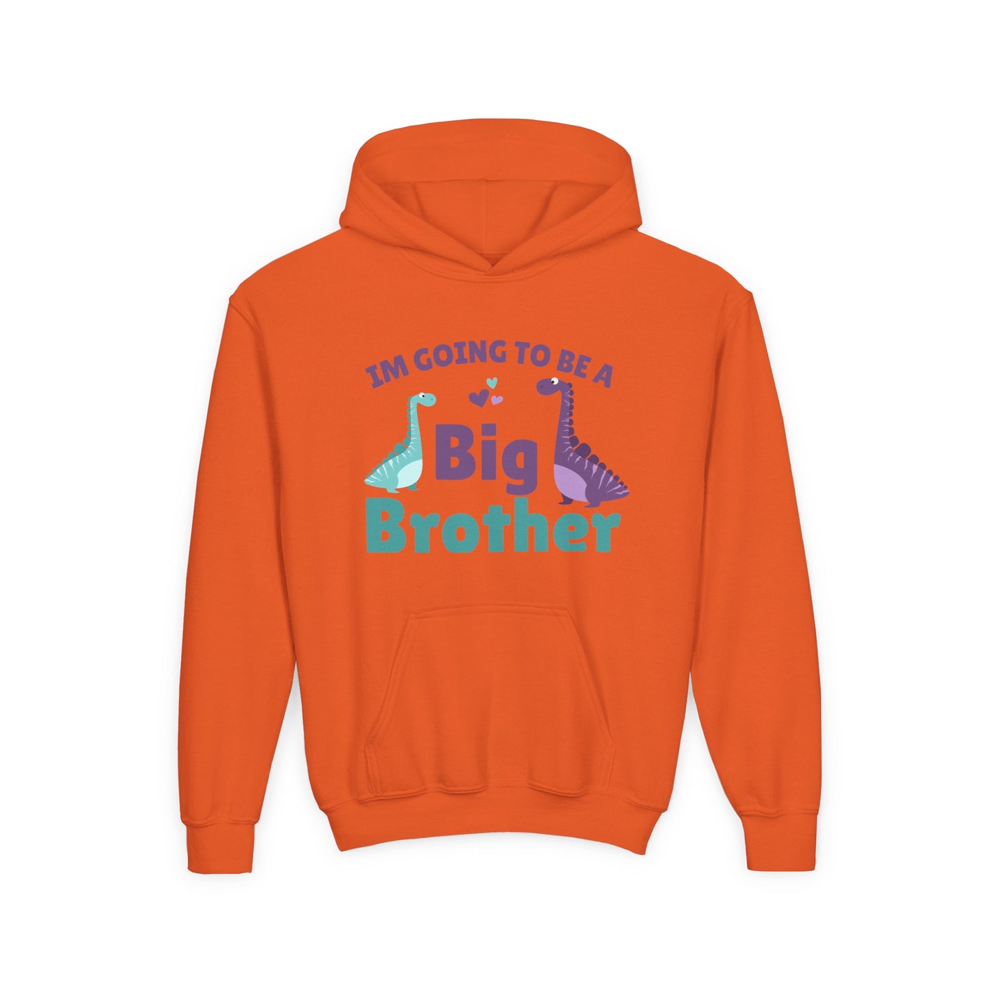 Youth Heavy Blend Hooded Sweatshirt - Big Brother Dinosaur