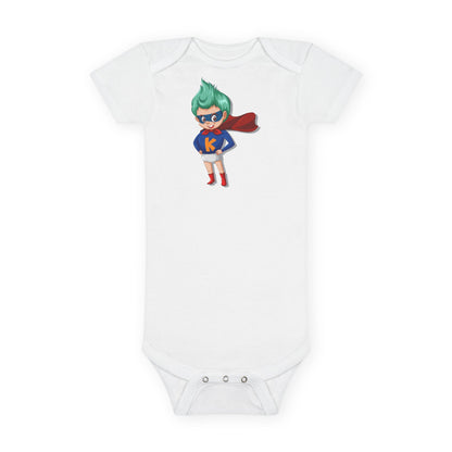 Baby Short Sleeve Onesie - Super Kid - [[{"value":"Wonderwear Kid"}]]