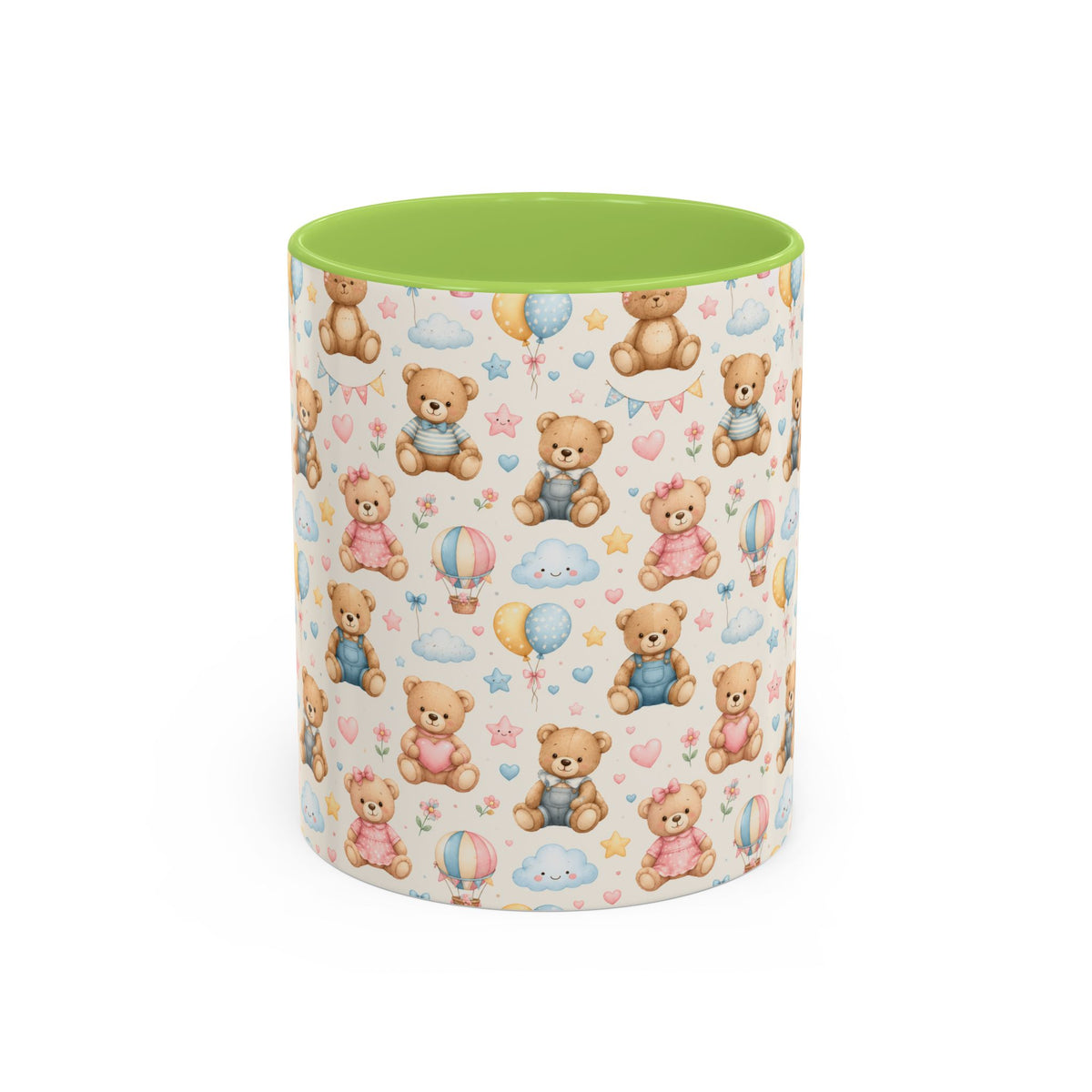 Accent Coffee Mug  (11/15 oz) - Pastel Teddy Bear Nursery