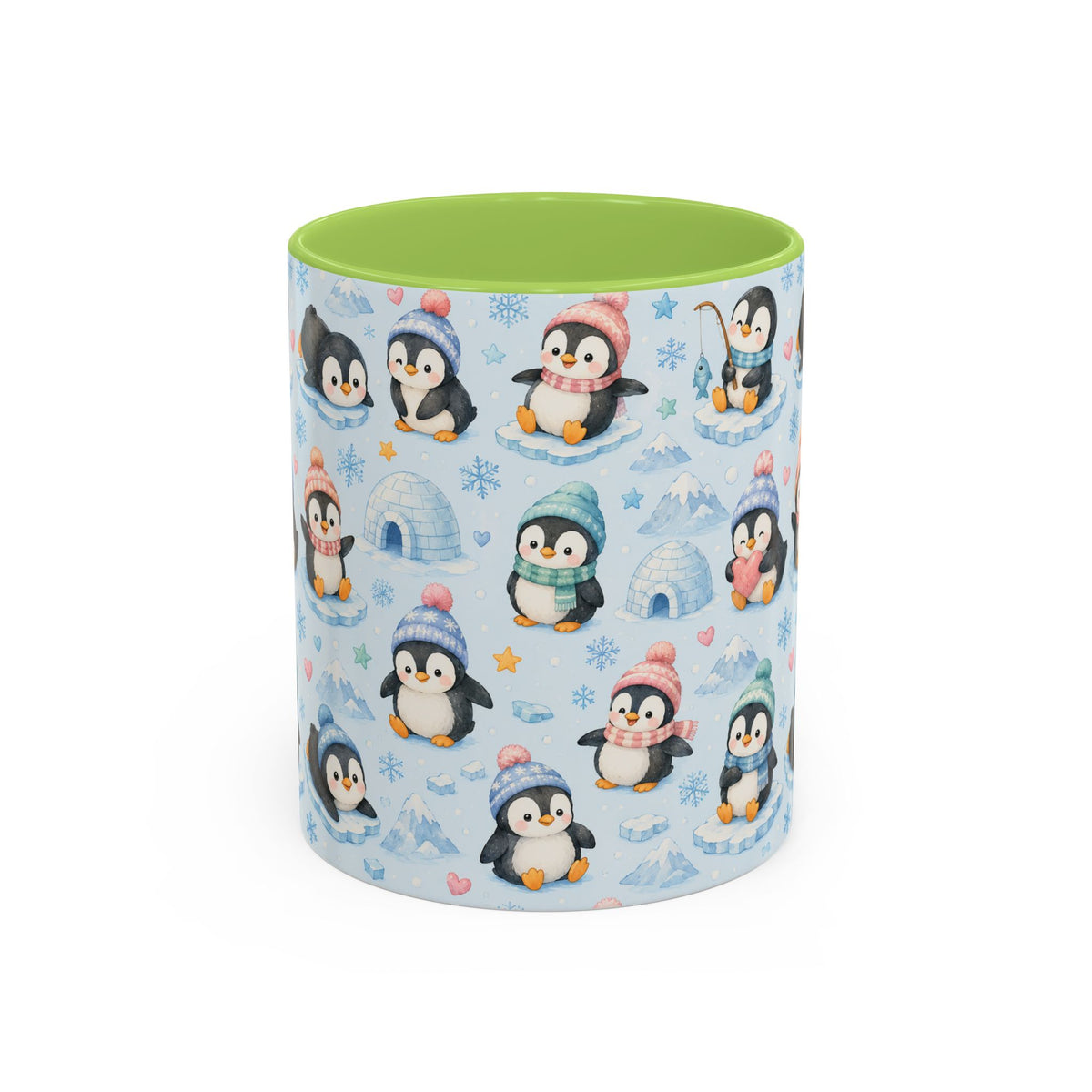 Accent Coffee Mug  (11/15 oz) - Penguin Winter Wonderland