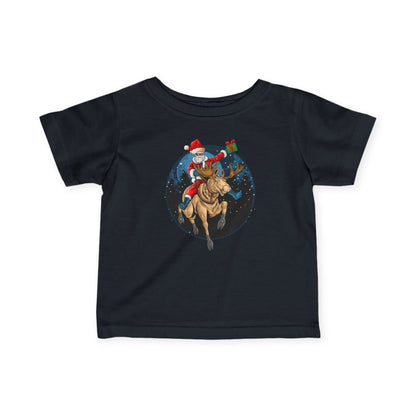 Infant Fine Jersey Tee - Super kiddo riding a reindeer - [[{"value":"Wonderwear Kid"}]]